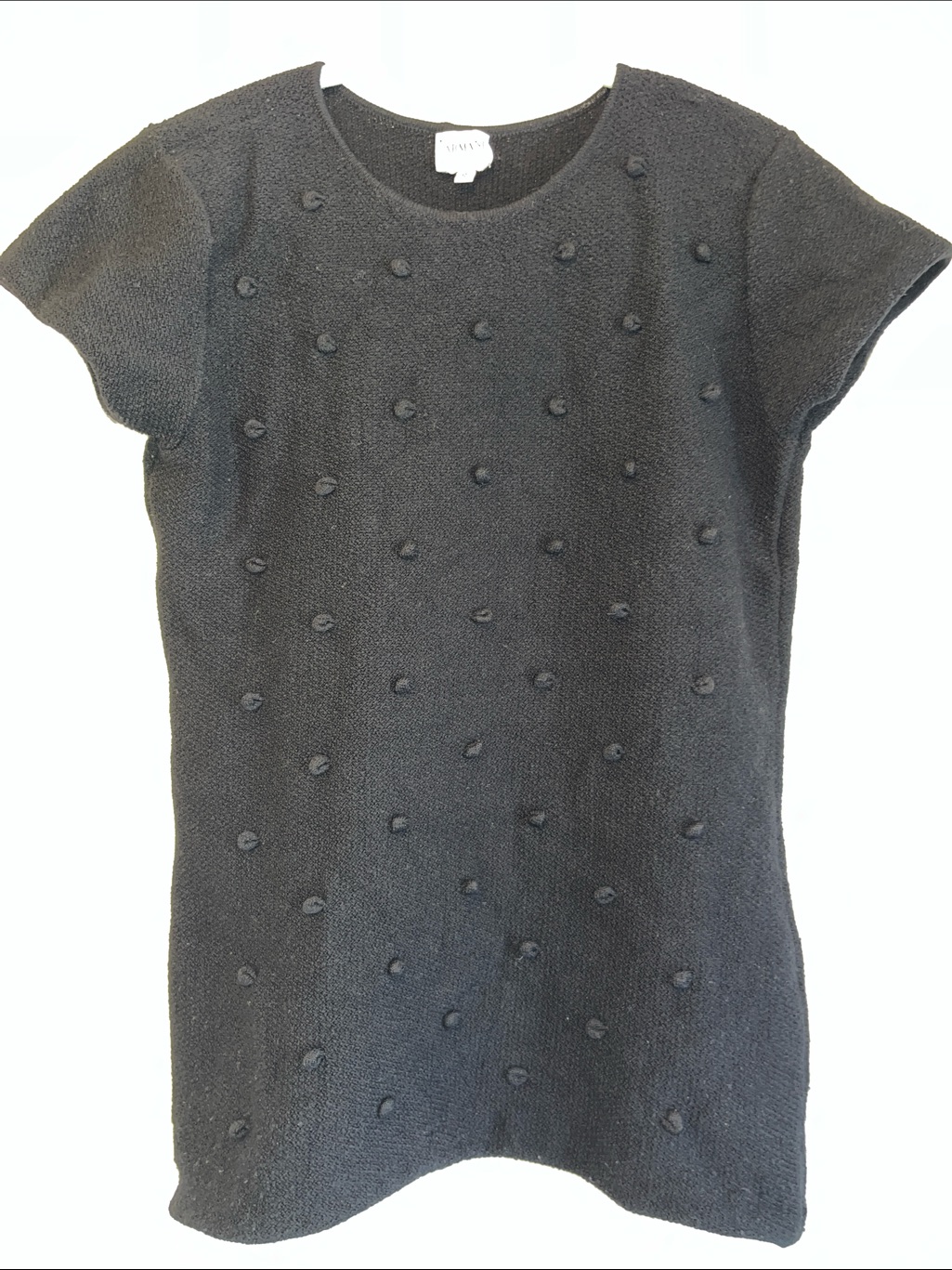 Armani Black Pom-Pom Knit Top